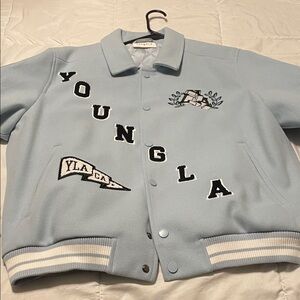 YoungLA Light Blue Varsity Jacket